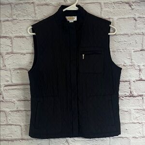 Talbots Black Quilted Vest